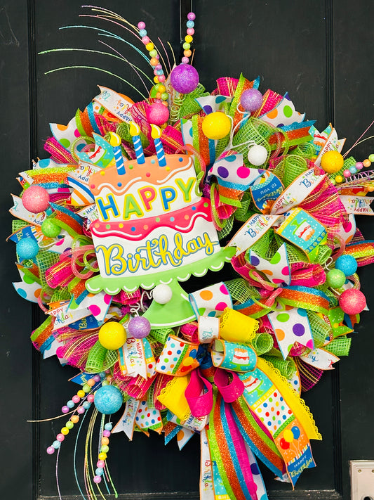 Happy Birthday Sign & Ribbon Kit