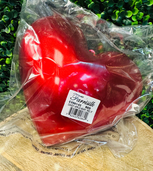 8" Candy Apple Hearts by Farrisilk