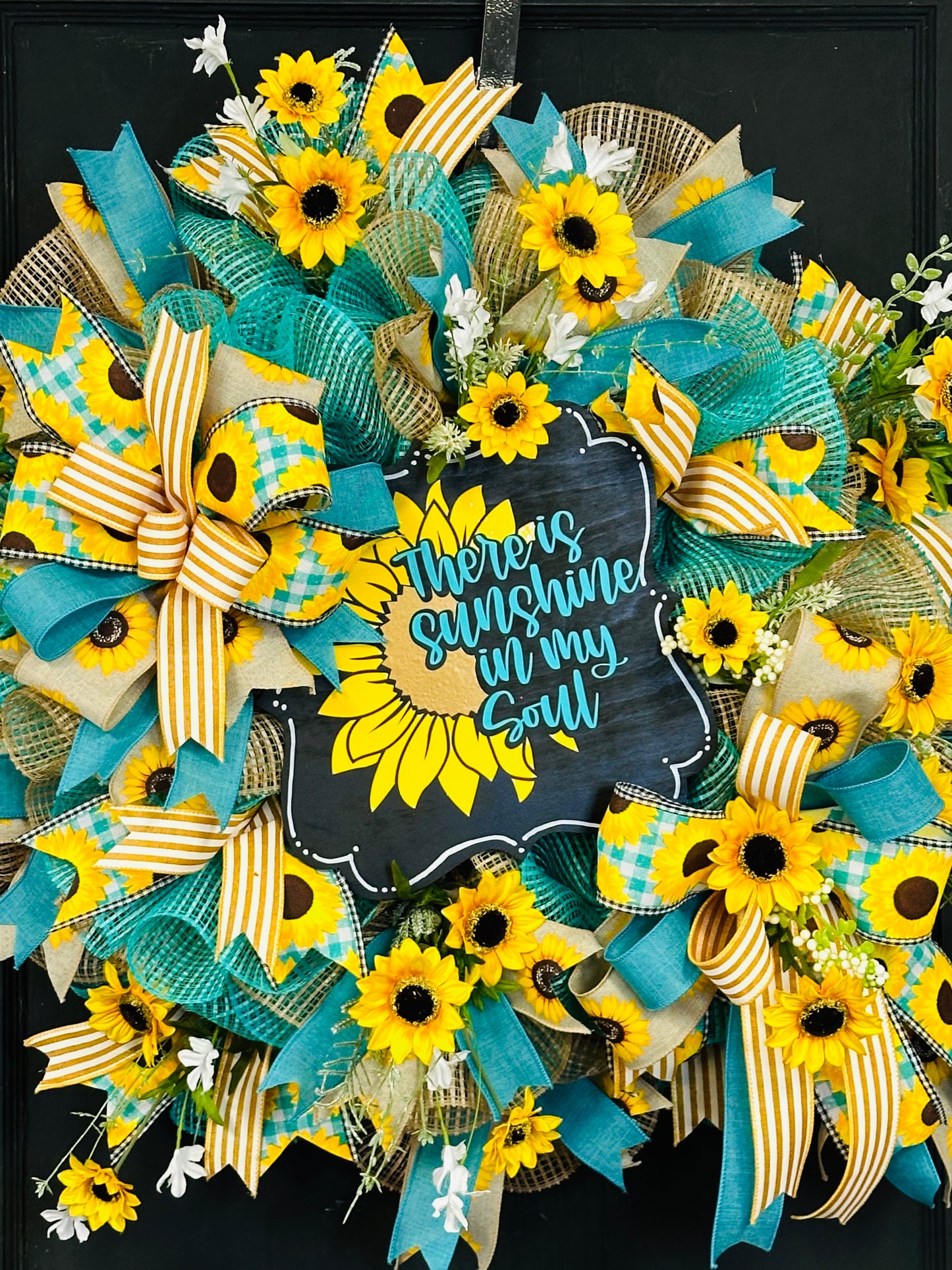 I Have Sunshine in My Soul Sunflower Wreath