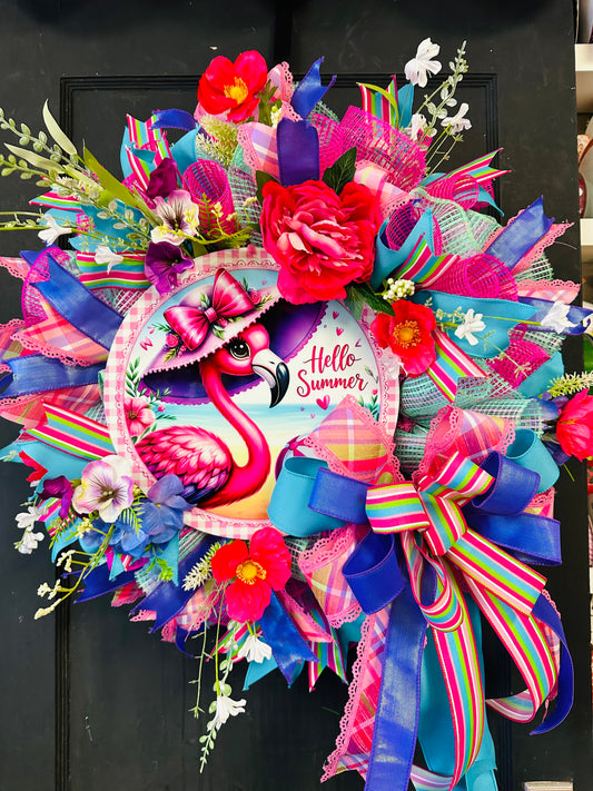 Hello Summer Flamingo DIY Wreath Kit