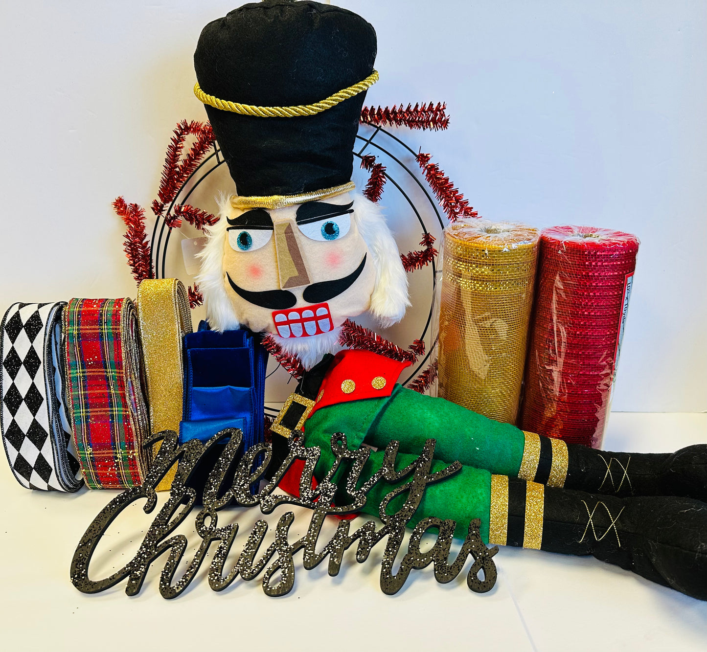 Party Kit - Plush Nutcracker DIY Wreath Kit