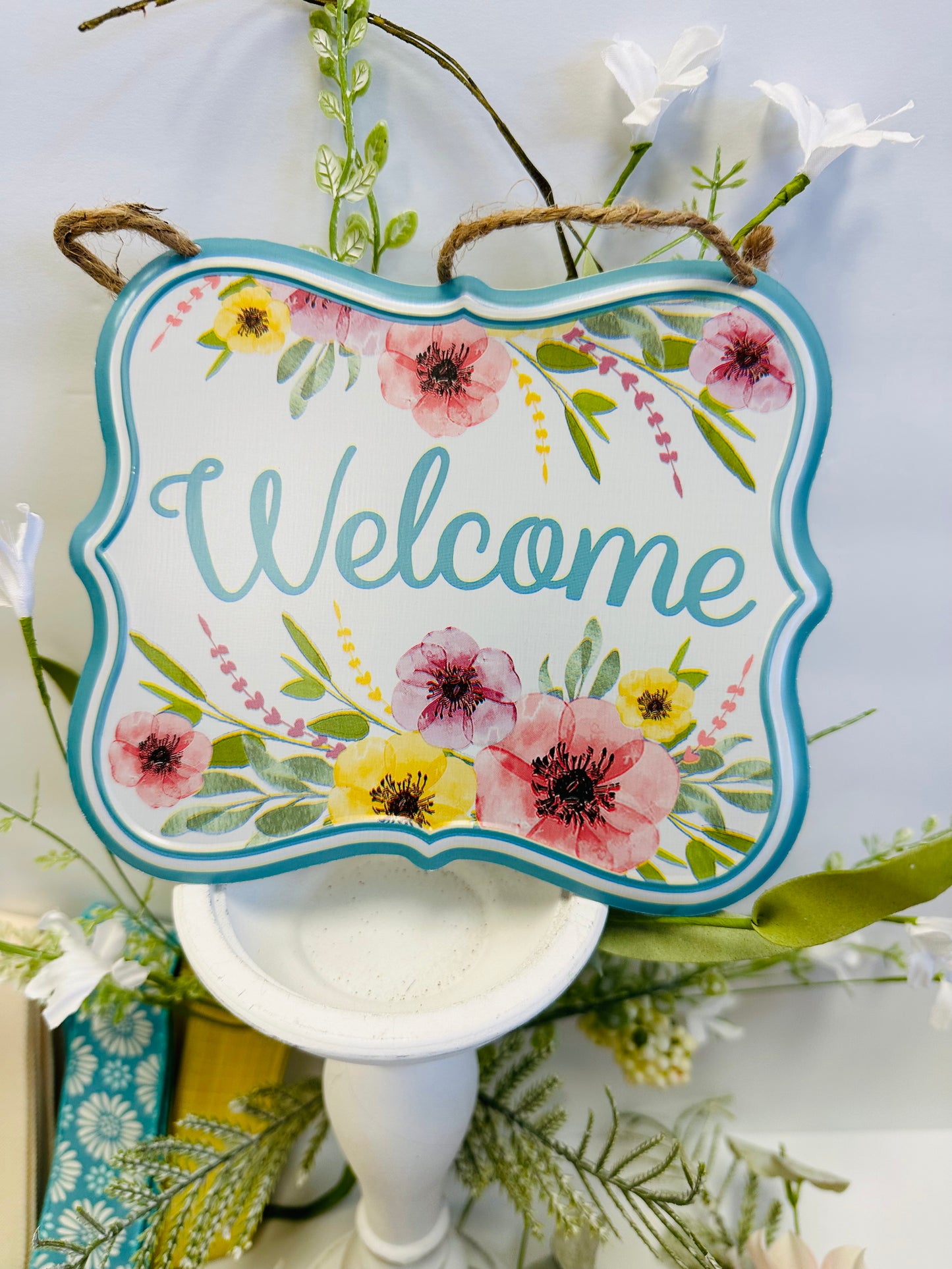 Floral, Ribbon & Sign Grapevine Wreath Kit