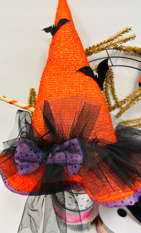 Wreath Kit - Witch Hat, Legs & Broom Halloween DIY Wreath