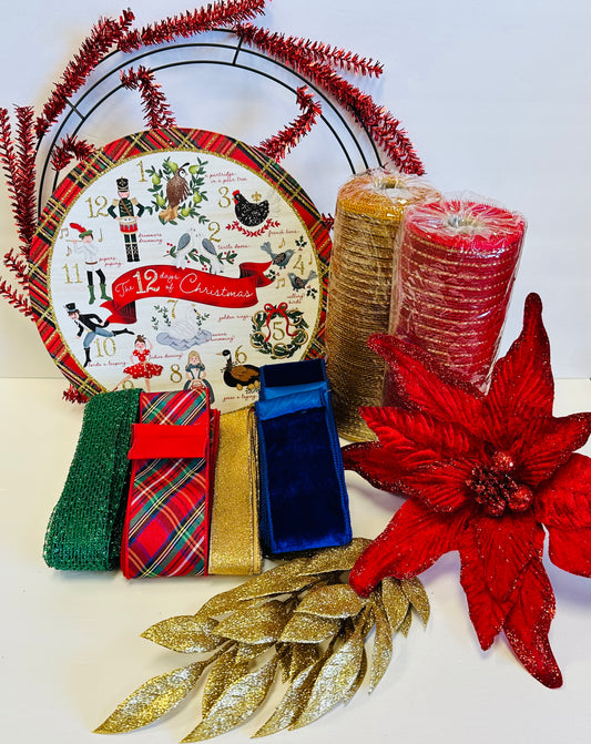 Classic 12 Days of Christmas DIY Wreath Kit