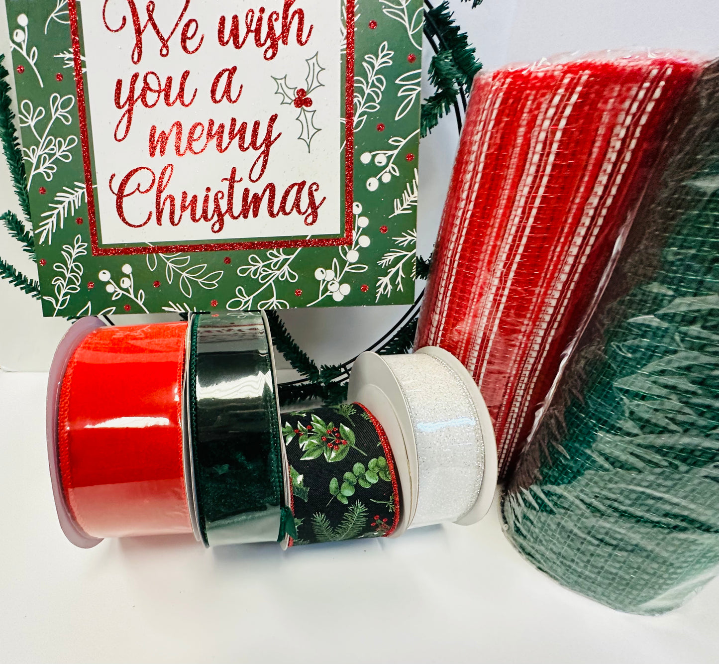 Party Kit - We Wish You a Merry Christmas DIY Wreath Kit