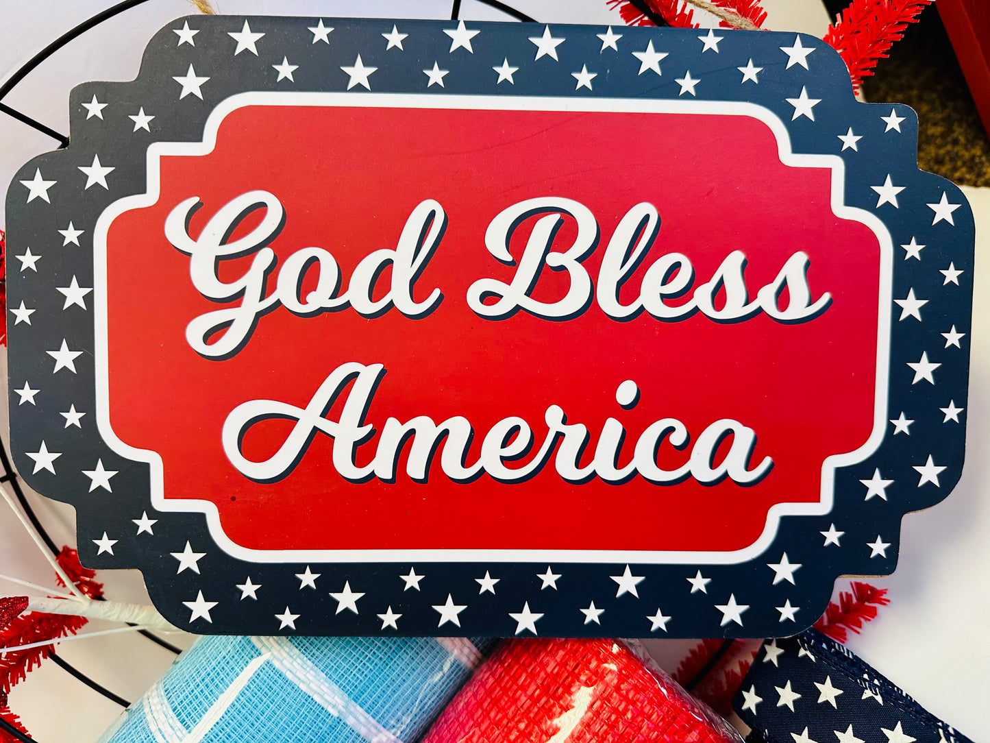 God Bless America Patriotic DIY Wreath Kit