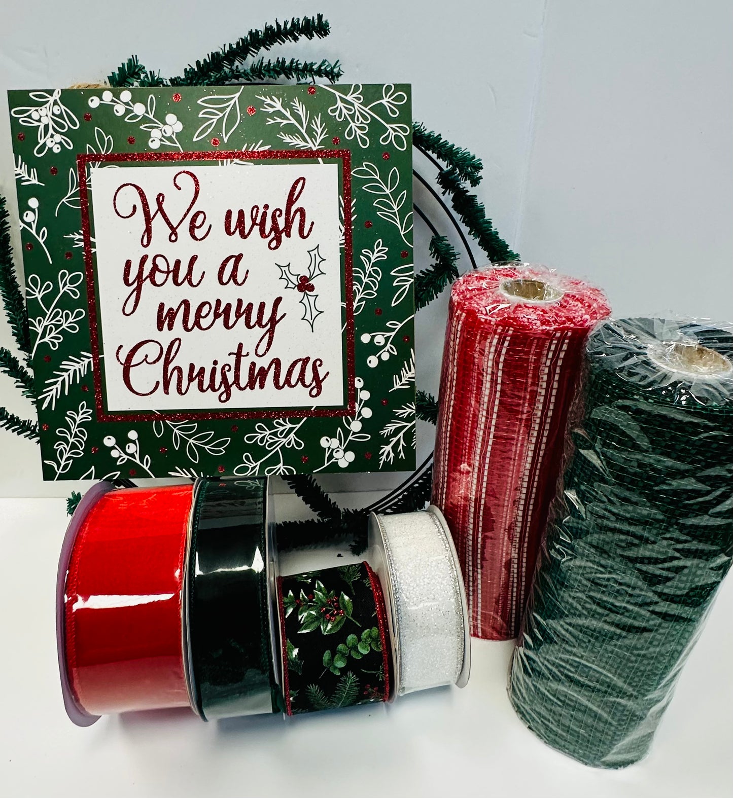 Party Kit - We Wish You a Merry Christmas DIY Wreath Kit