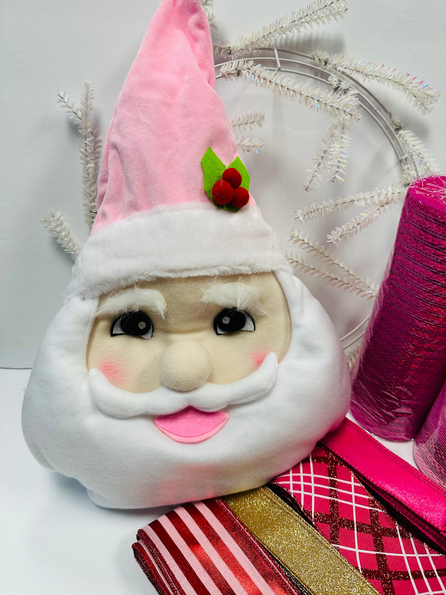 Party Kit - Pink Santa DIY Wreath