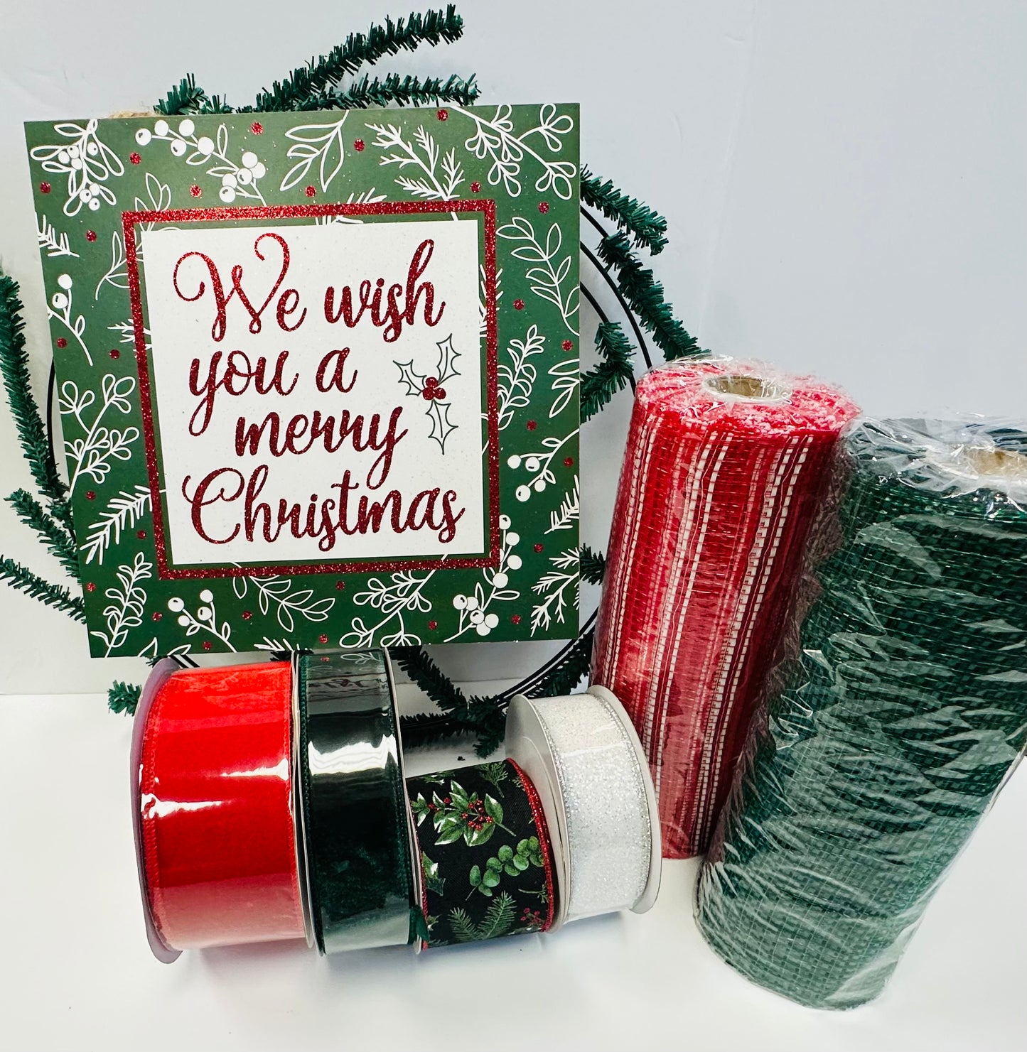 Party Kit - We Wish You a Merry Christmas DIY Wreath Kit