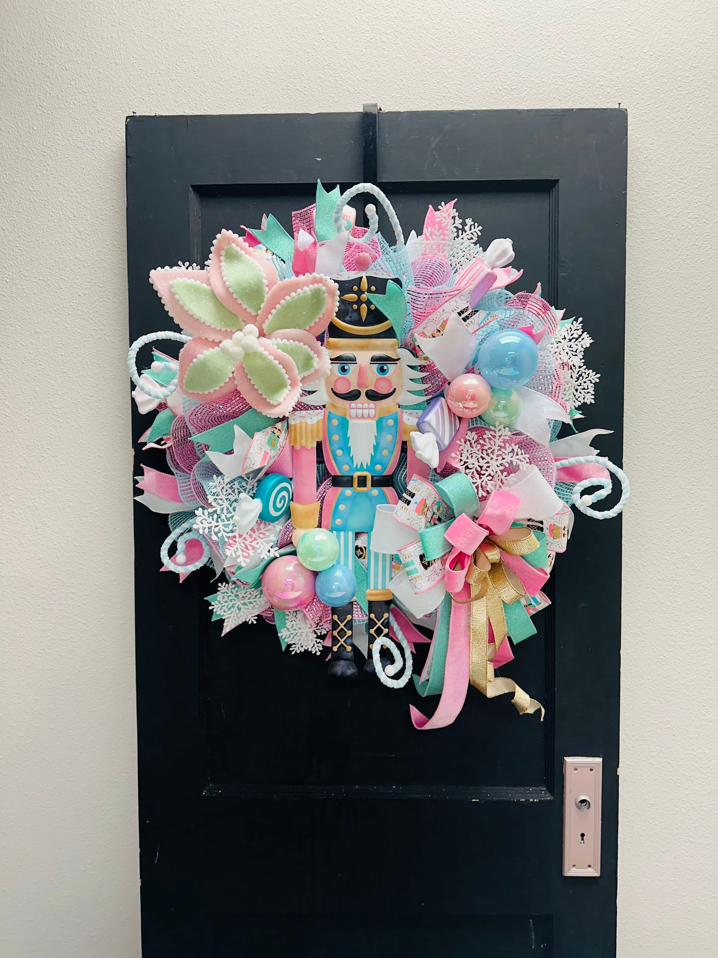 Pastel Nutcracker Christmas Winter Holiday Wreath