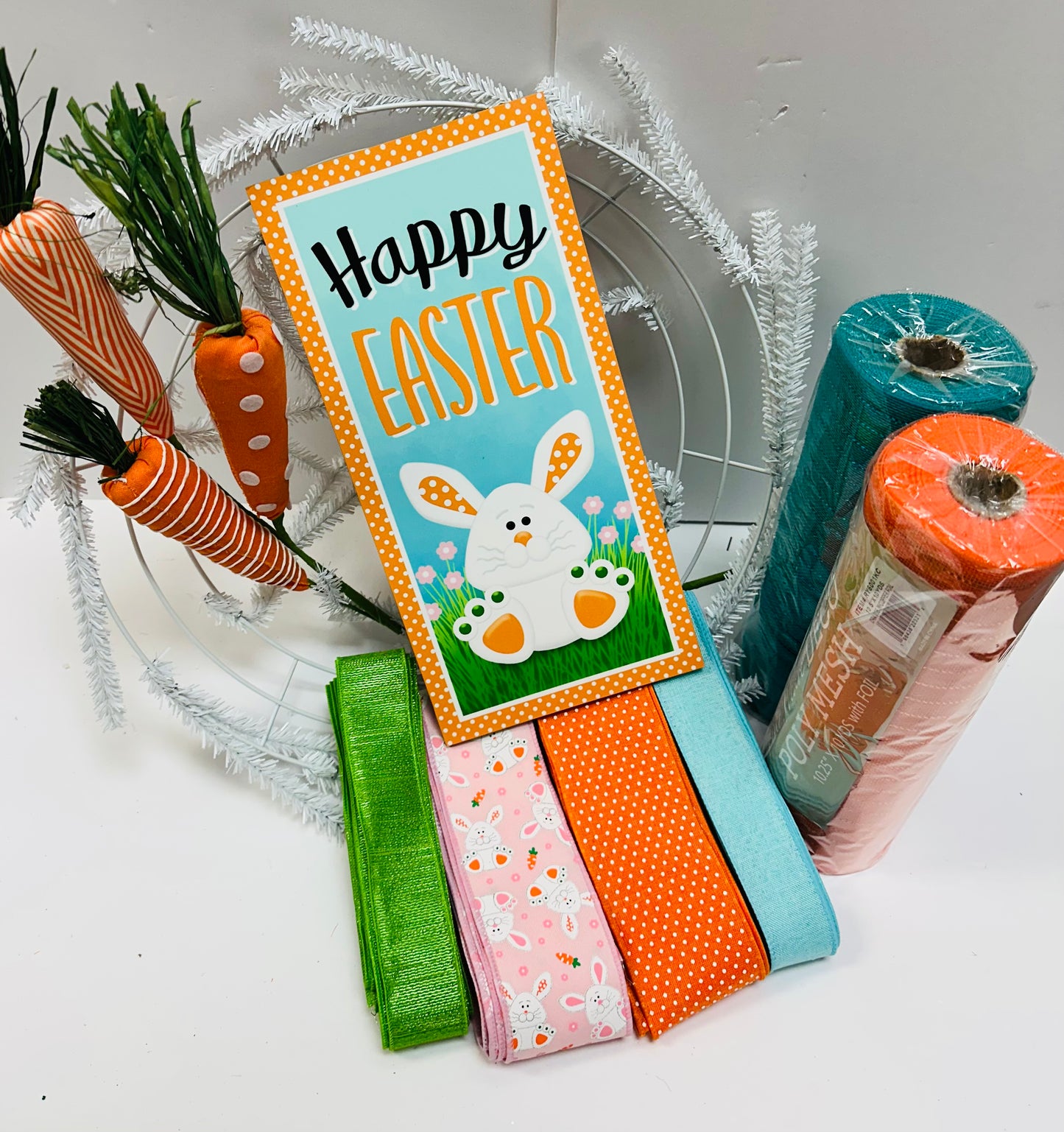 Party Kit - Happy Easter (Teal & Orange) Spring DIY Kit