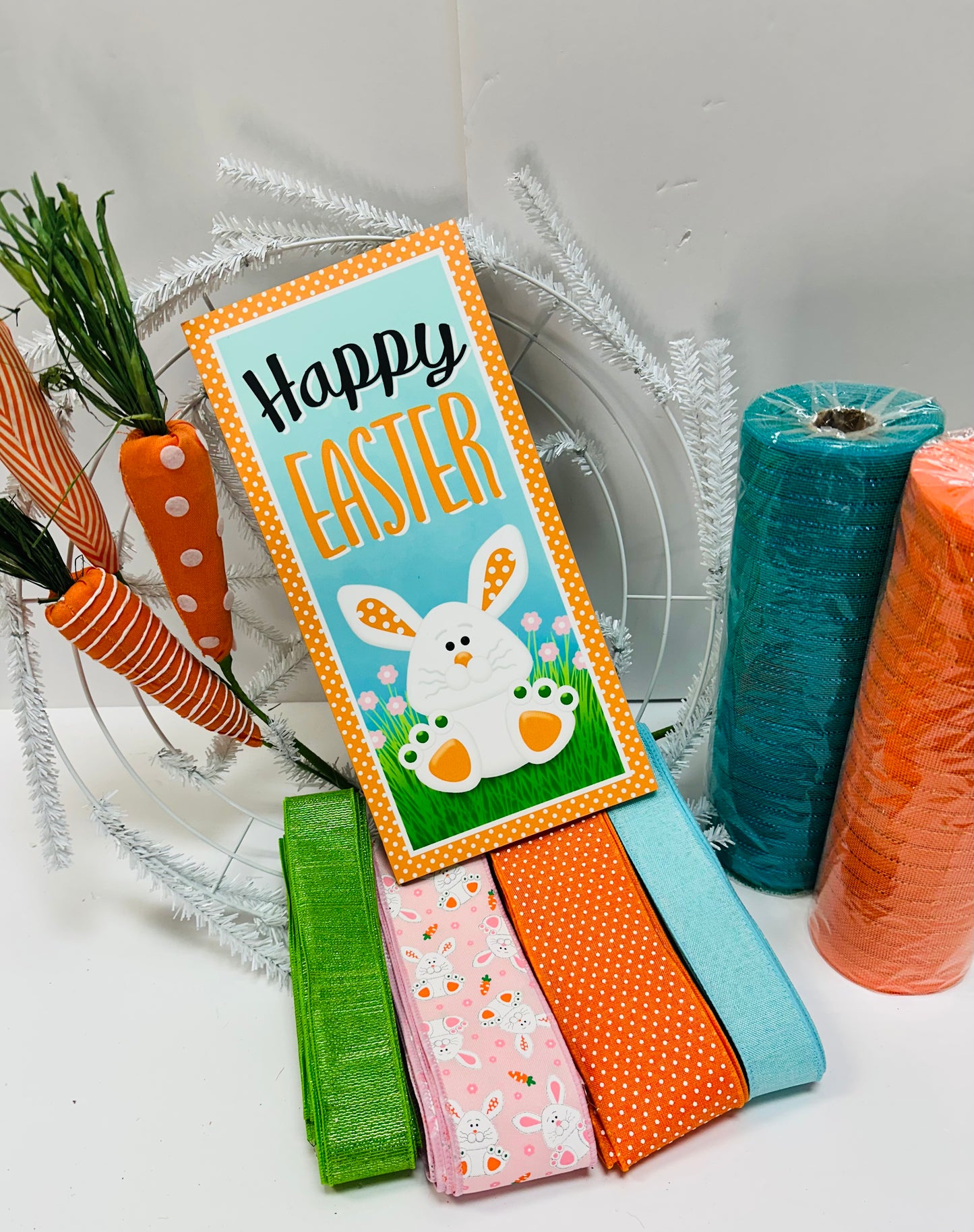 Party Kit - Happy Easter (Teal & Orange) Spring DIY Kit