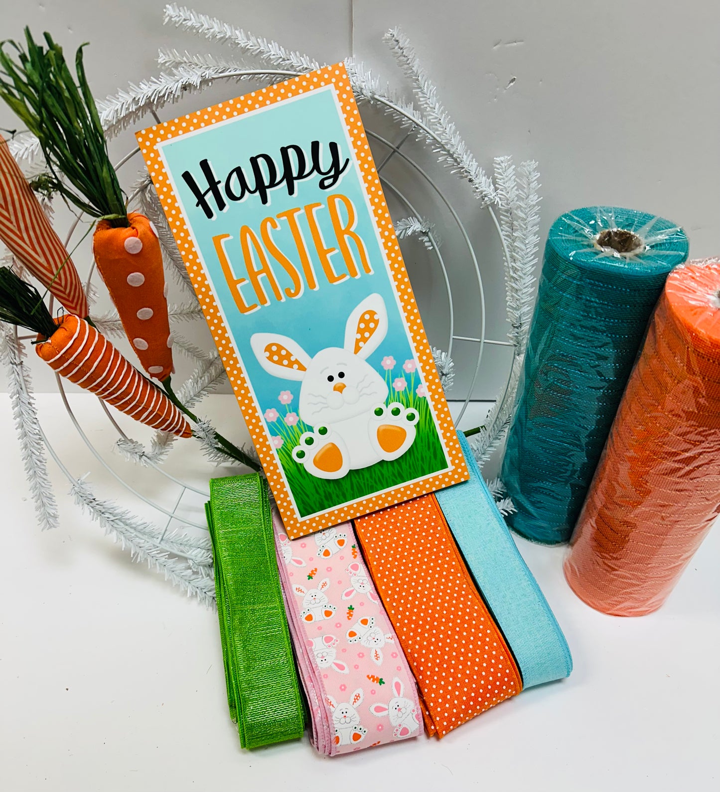 Party Kit - Happy Easter (Teal & Orange) Spring DIY Kit