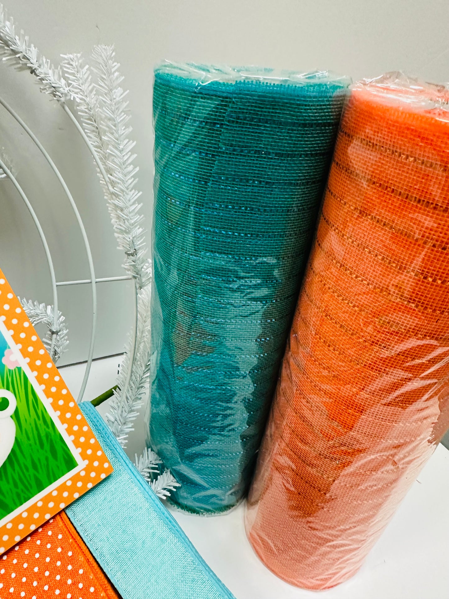Party Kit - Happy Easter (Teal & Orange) Spring DIY Kit