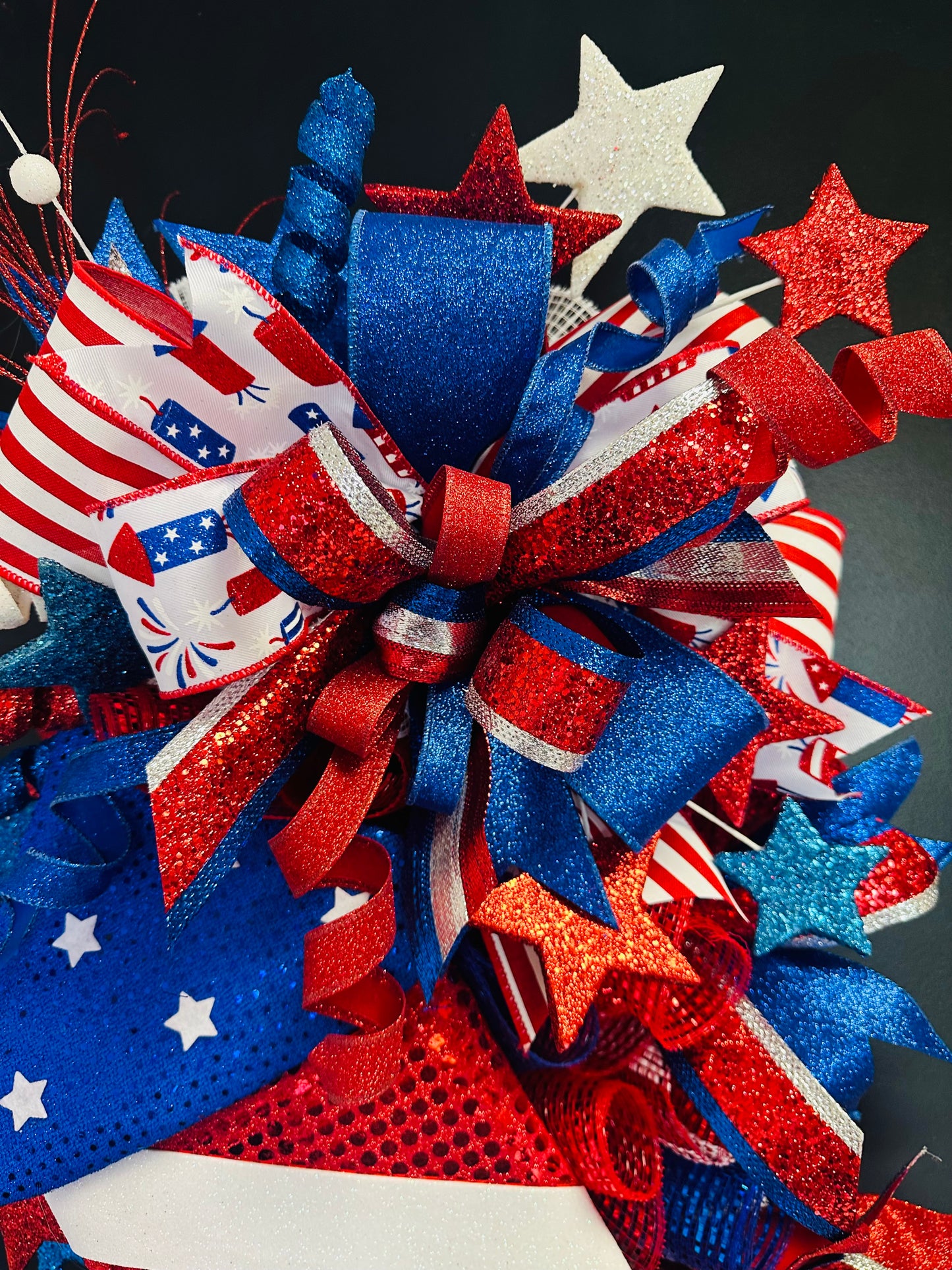 Firecracker Patriotic Swag Wreath