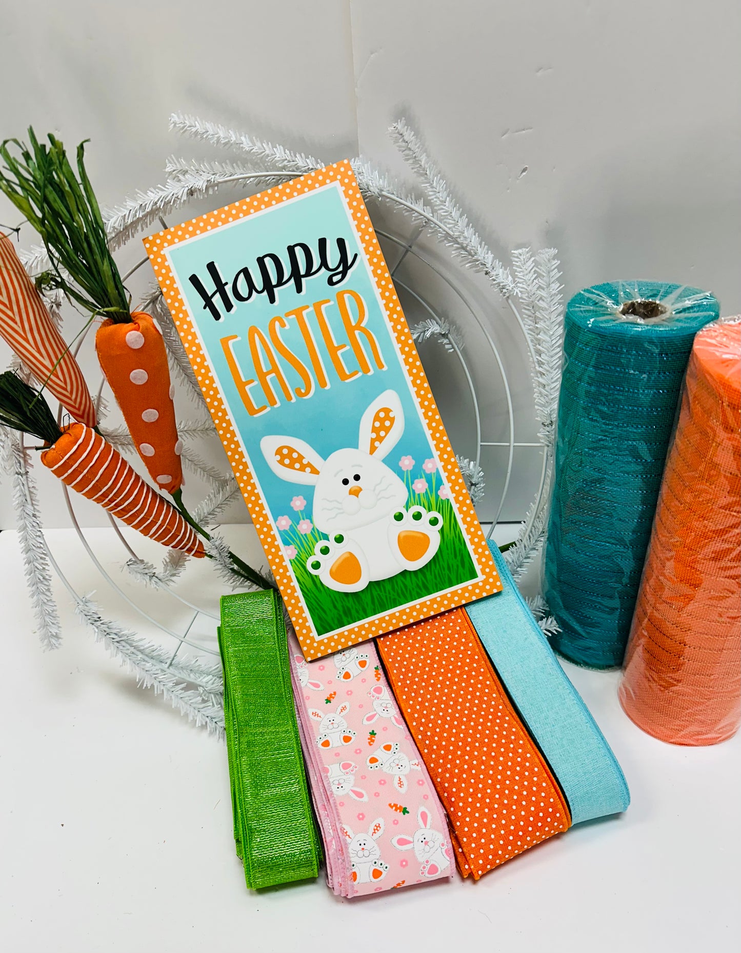 Party Kit - Happy Easter (Teal & Orange) Spring DIY Kit
