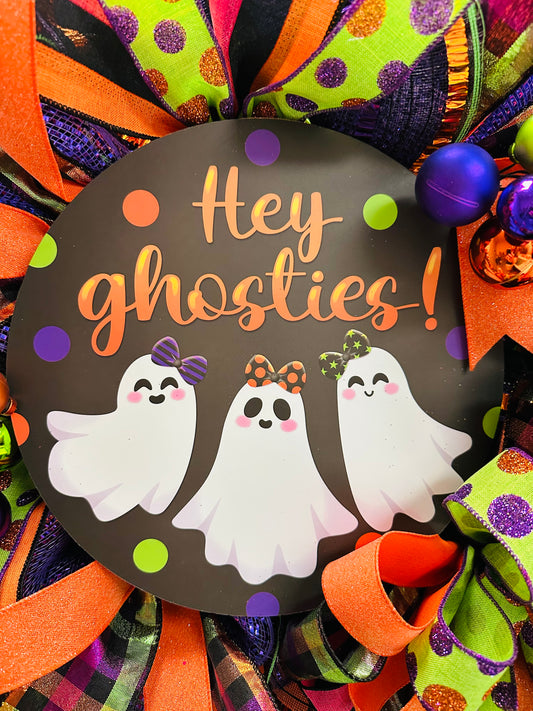 Hey Ghosties! Halloween Wreath