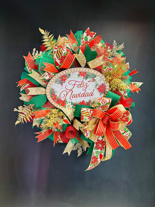 NEW Feliz Navidad Christmas DIY Wreath Kit