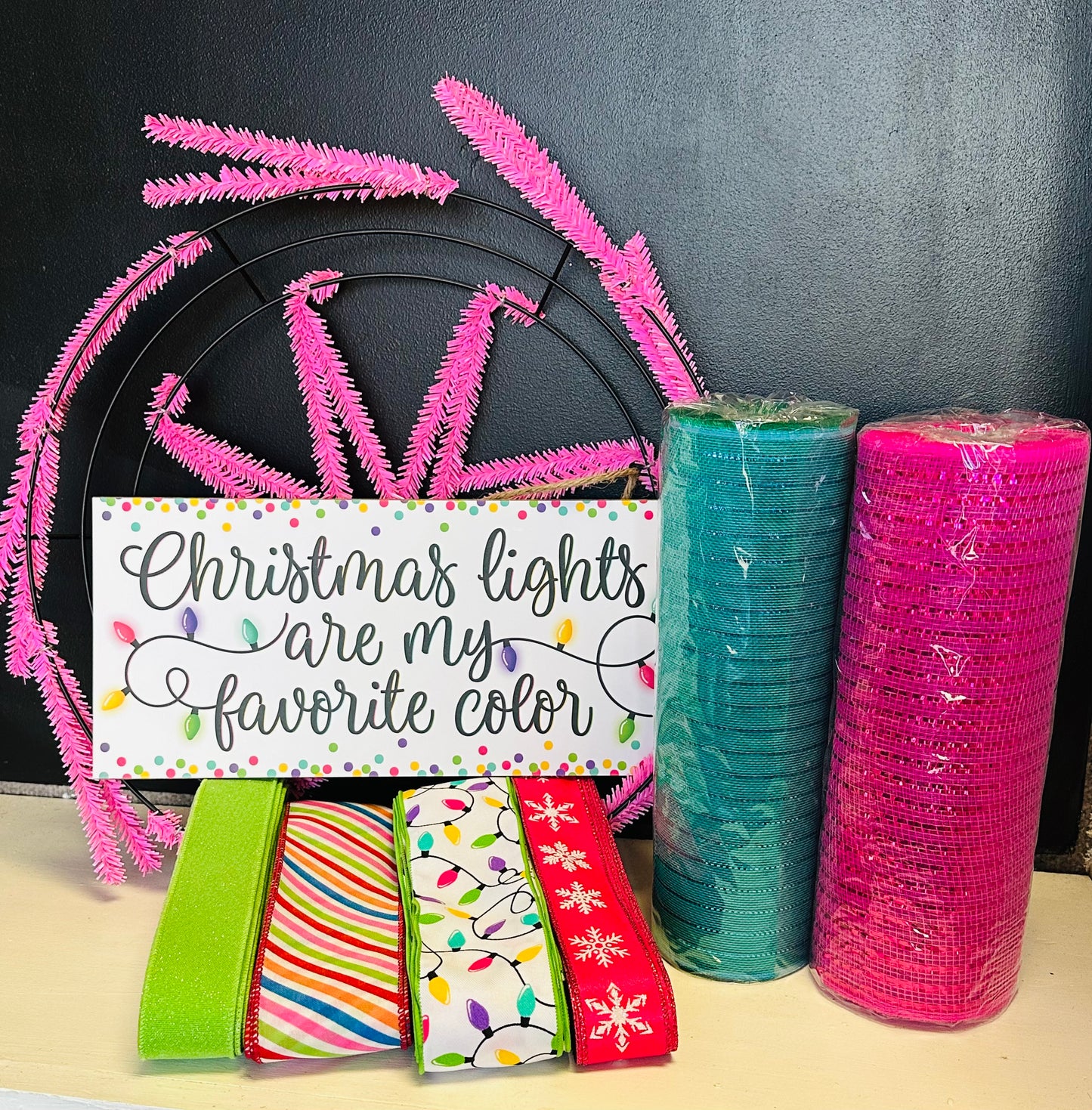 Christmas Lights DIY Wreath Kit