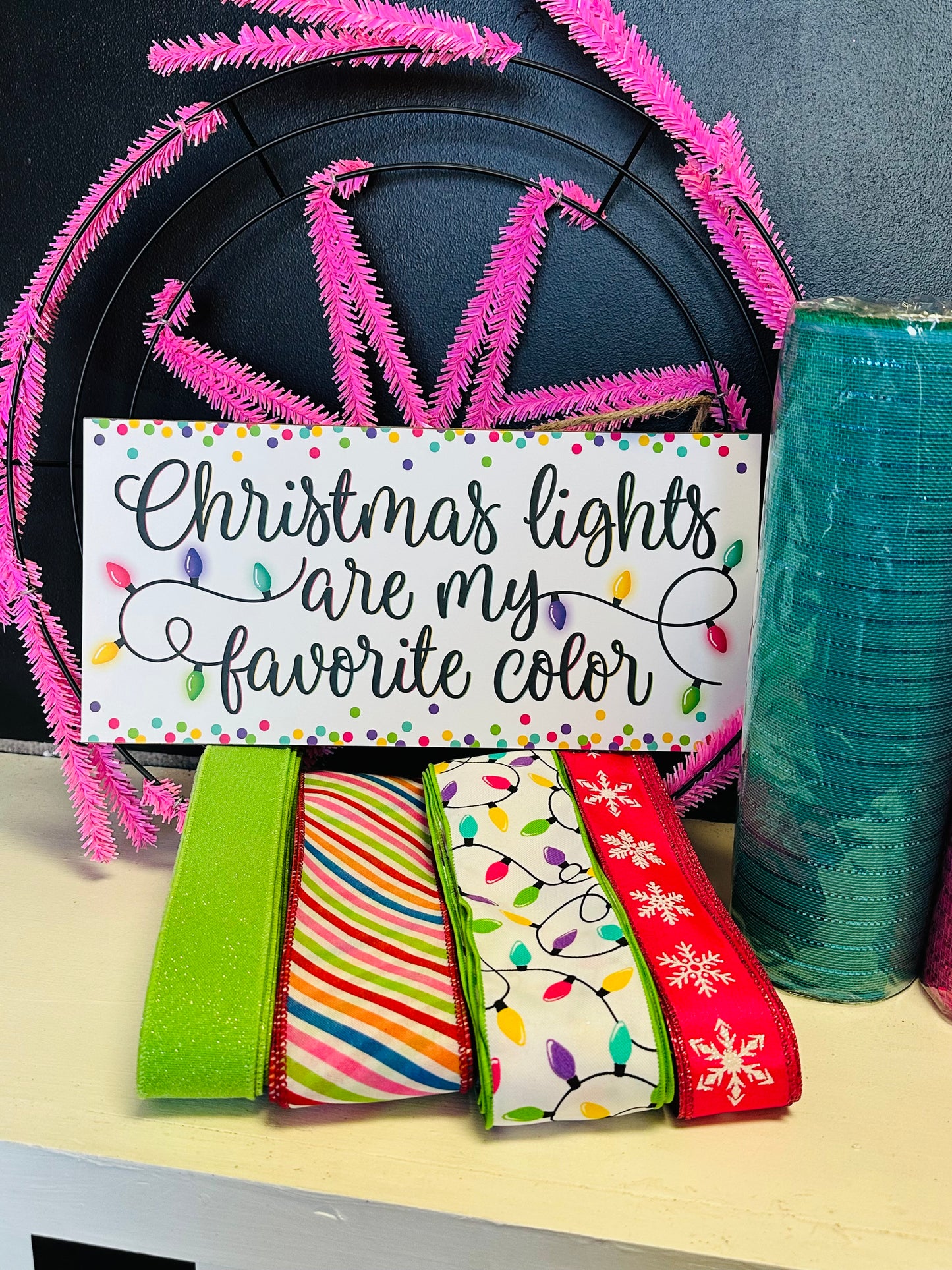 Christmas Lights DIY Wreath Kit