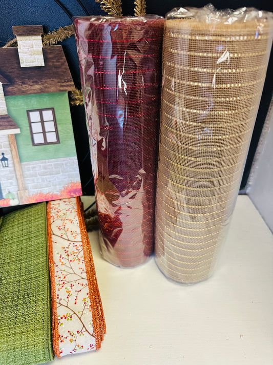 NEW Gather Here With Grateful Hearts Fall Wreath DIY Kit