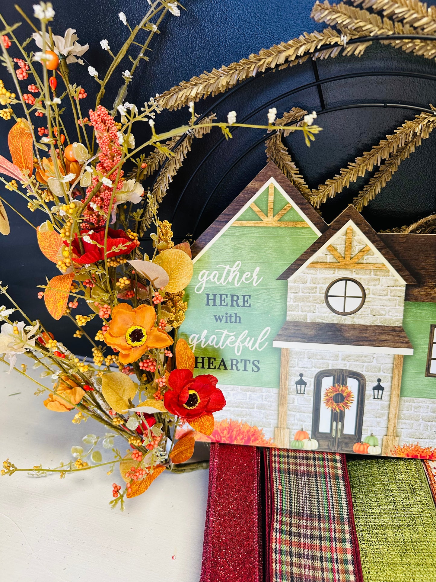 Gather Here With Grateful Hearts Fall Wreath DIY Kit
