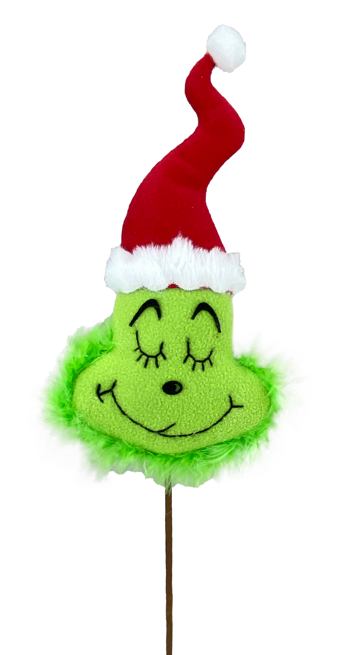 Small Plush Green Monster Head Pick 19”H x 4.5”W