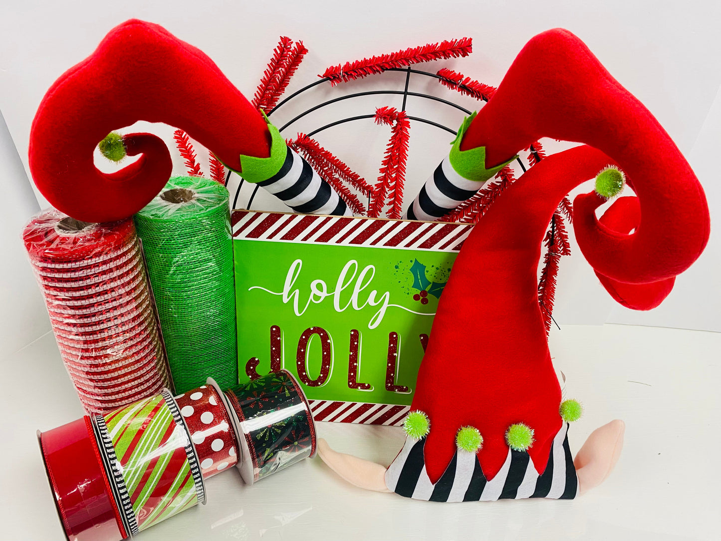 Party Kit - Holly Jolly Elf Christmas Winter Holiday DIY