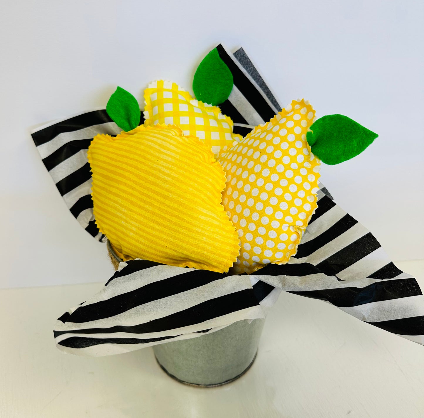Set of 3 Plush Lemons Wreath Attachment