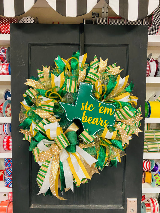 Party Kit - Baylor Sic 'Em Bears Wreath Kit DIY