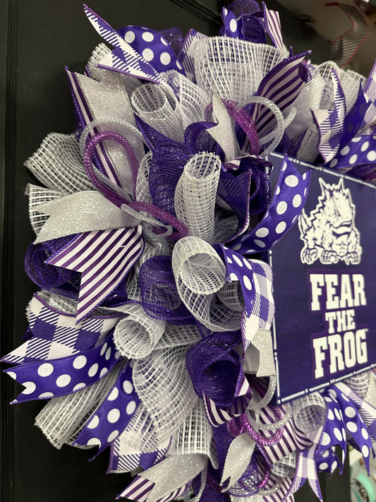 TCU Fear the Frog Wreath