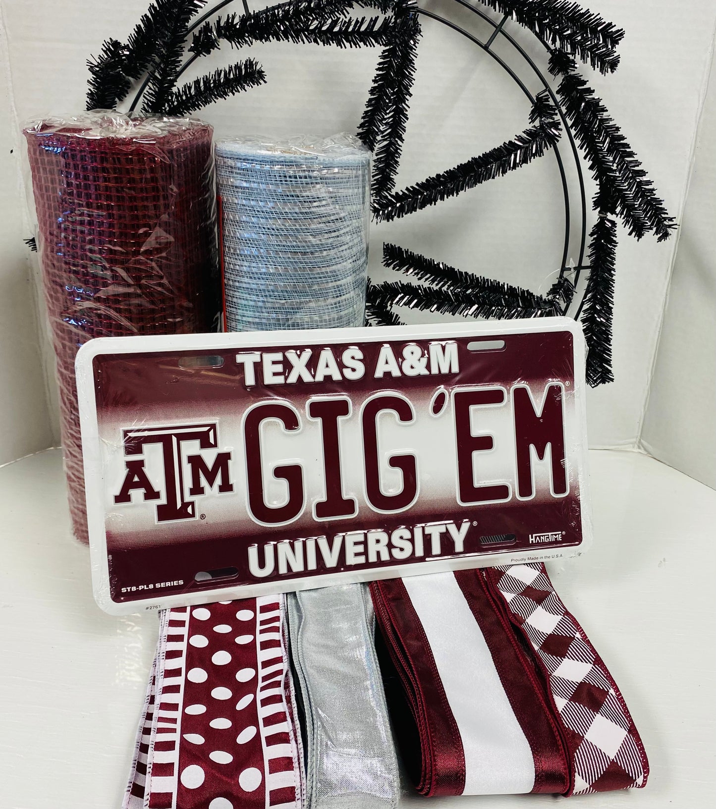 TX Aggie Wreath Party - Gig 'Em Sign