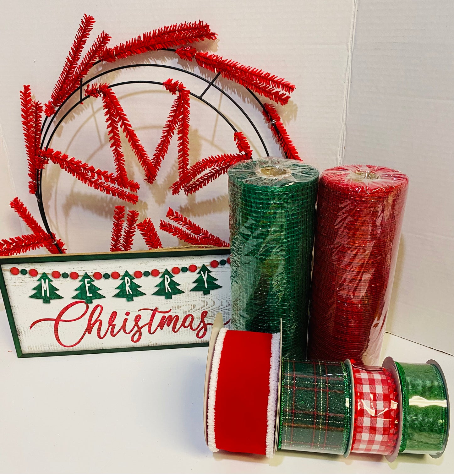 Party Kit - Merry Christmas Farmhouse Style Winter Holiday DIY