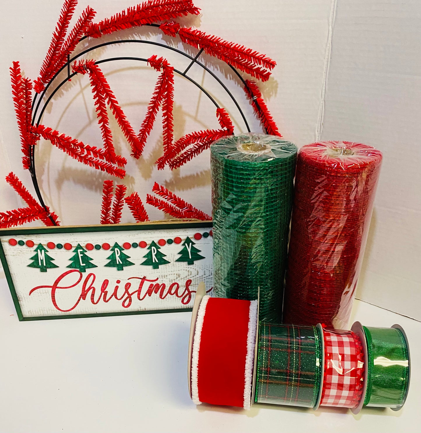 Party Kit - Merry Christmas Farmhouse Style Winter Holiday DIY