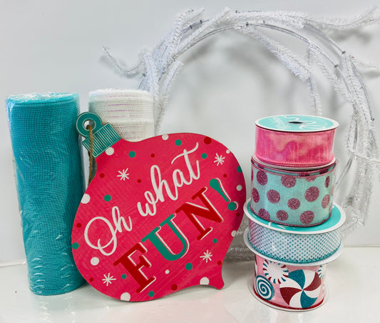 Oh What Fun! Christmas Winter Wreath Kit