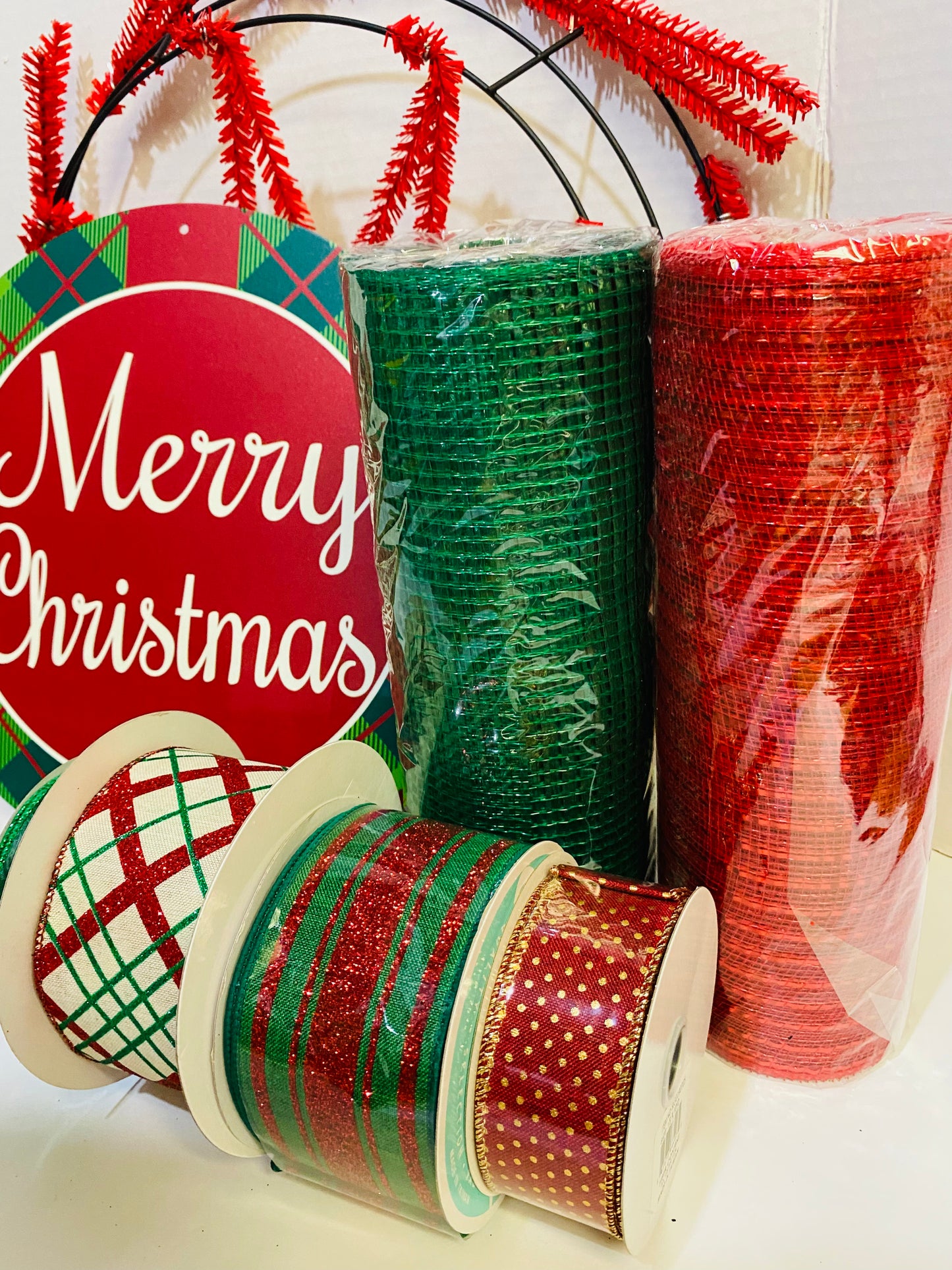 Party Kit - Merry Christmas Plaid Winter Holiday DIY