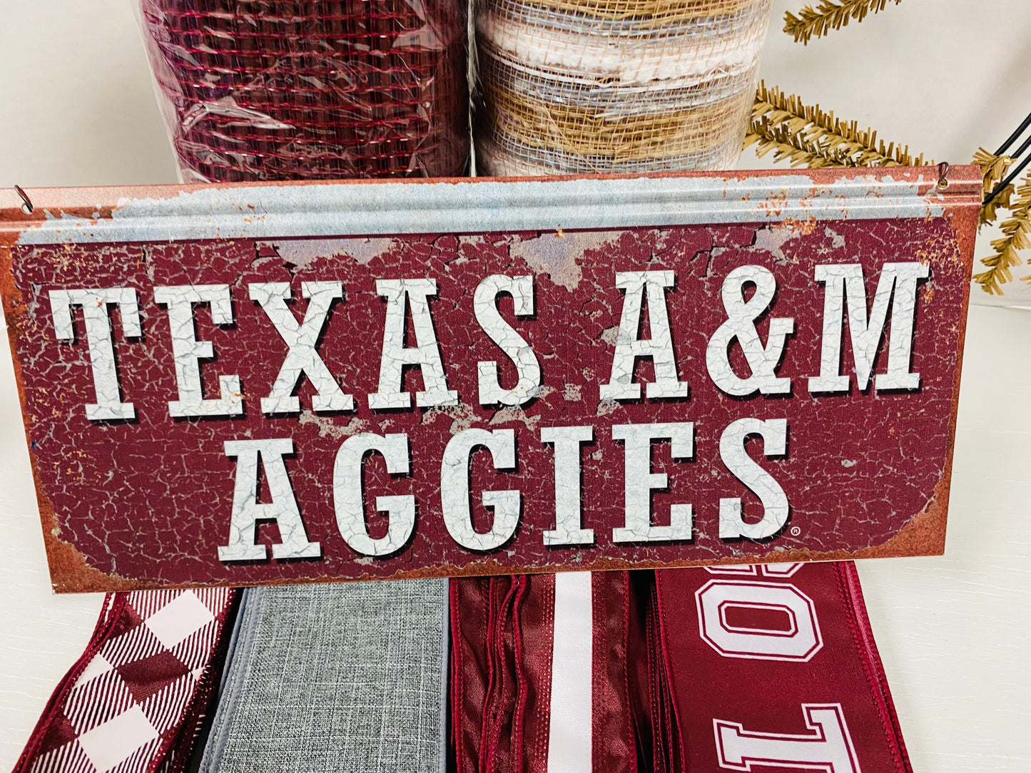 TX Aggie Wreath Party - Texas A&M Aggies Sign