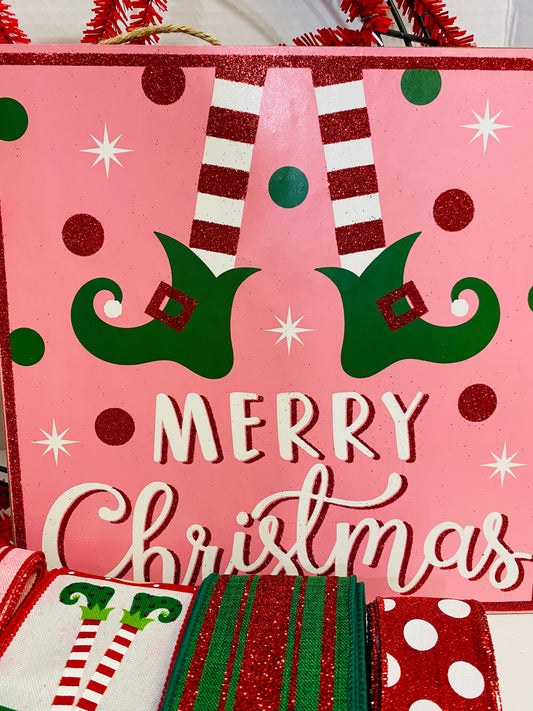 Party Kit - Pastel Elf Merry Christmas Winter Holiday DIY