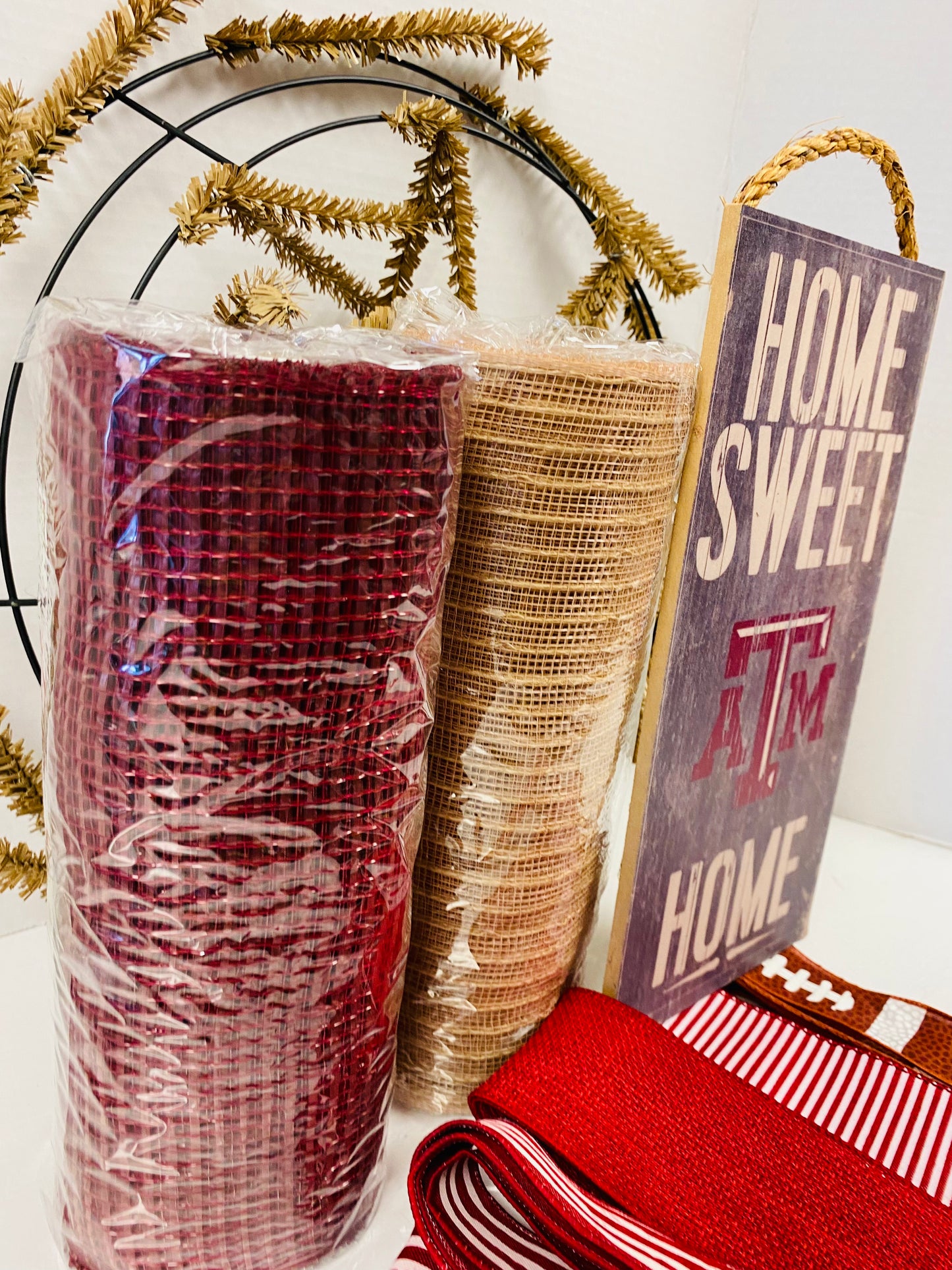 TX Aggie Wreath Party - Home Sweet A&M Home Sign