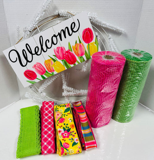 Wreath Kit - Spring Welcome (Tulips)