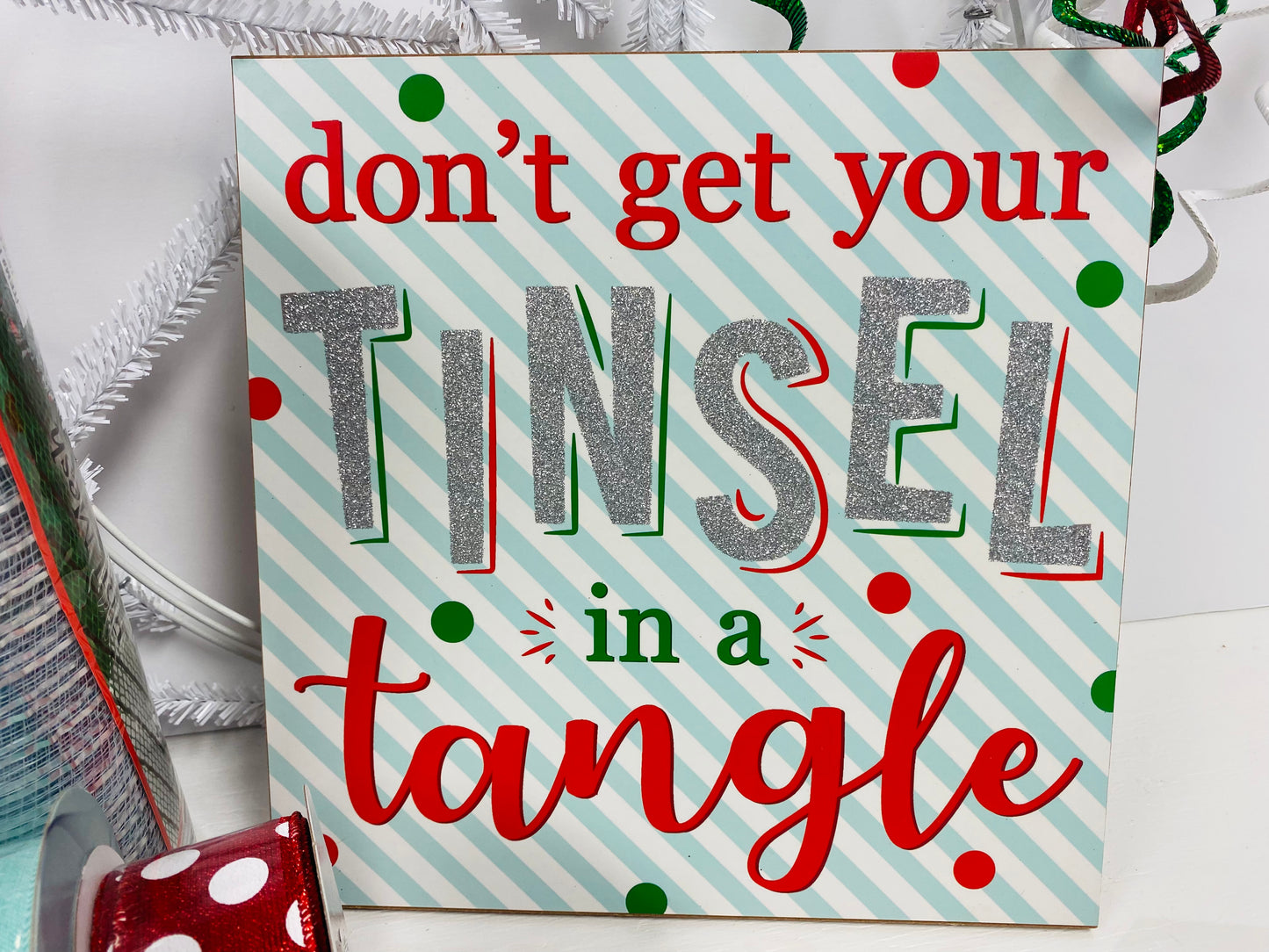 Party Kit - Don't Get Your Tinsel in a Tangle! Christmas Winter Wreath
