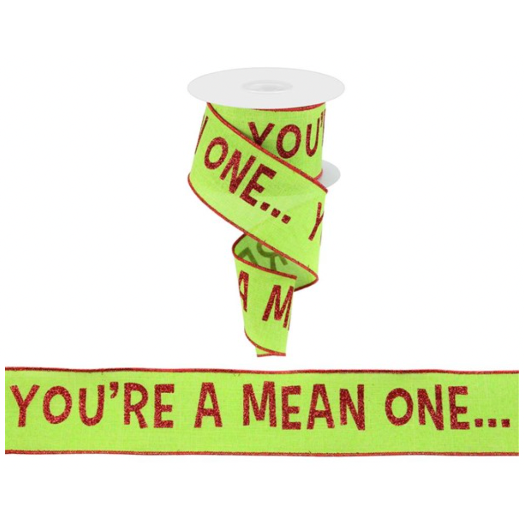 2.5"x10yd You're A Mean One/Velvet