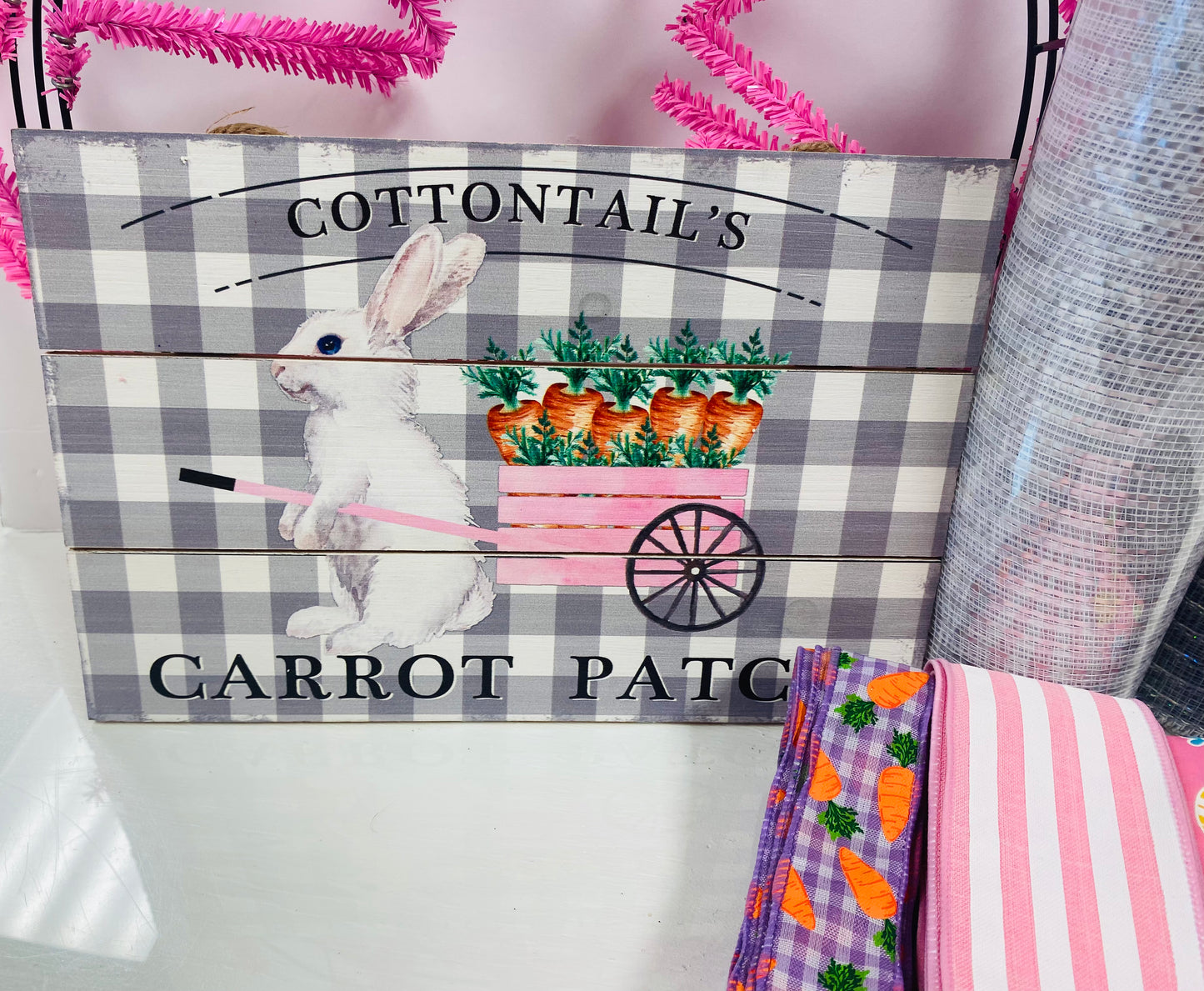 Peter Rabbit Carrot Patch Easter Wreath Kit