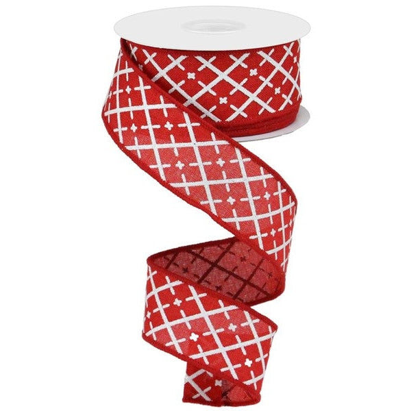 1.5"X10YD GLITTERED ARGYLE