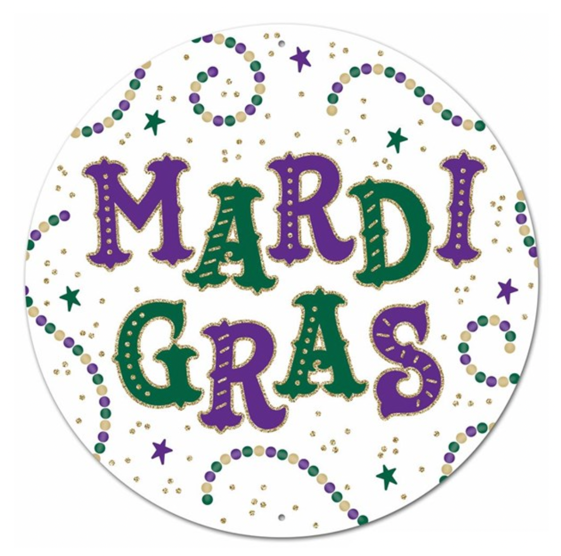 Glitter Mardi Gras Sign