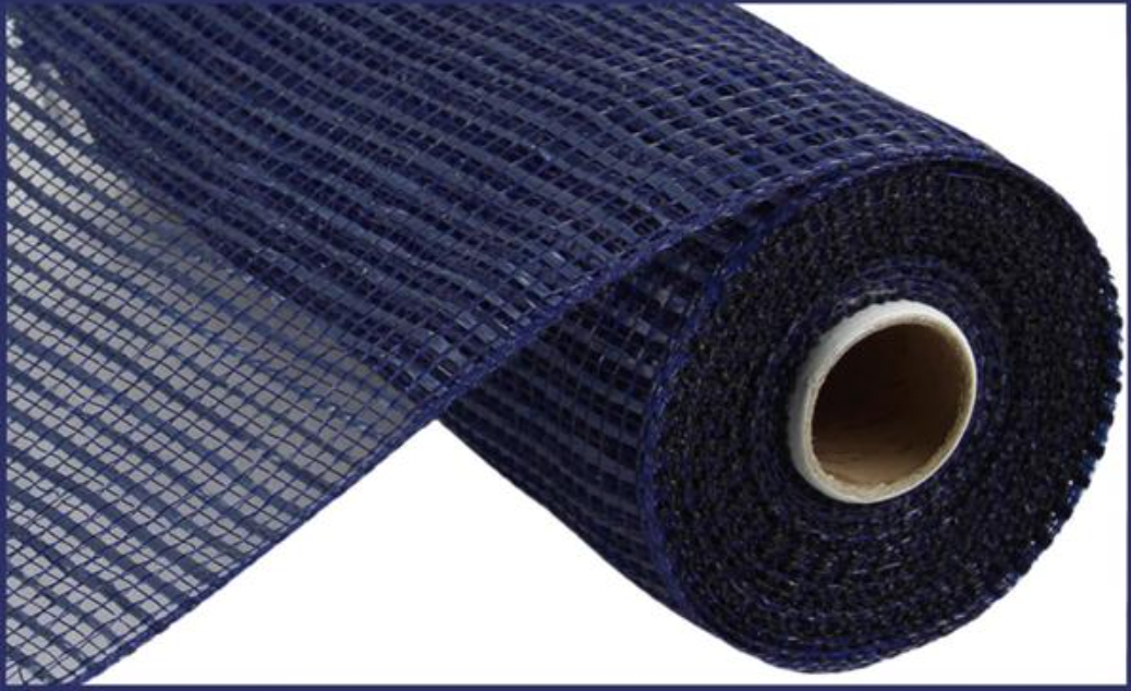 Navy Blue Horizontal Wide Stripe - Mesh