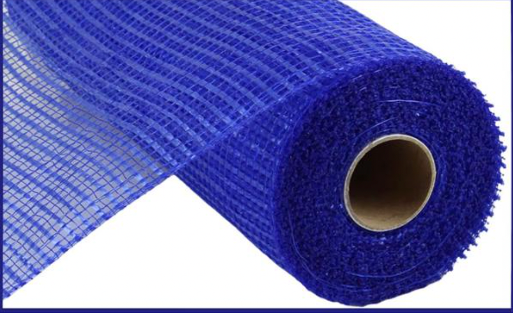 Royal Blue Horizontal Wide Stripe - Mesh