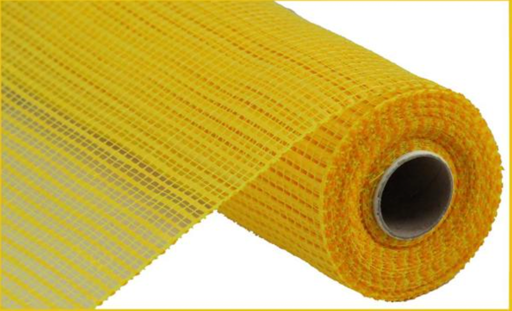 Yellow Horizontal Wide Stripe - Mesh
