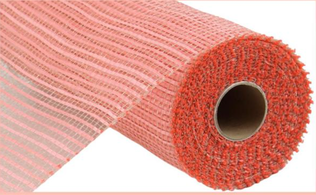 Blush Horizontal Wide Stripe - Mesh