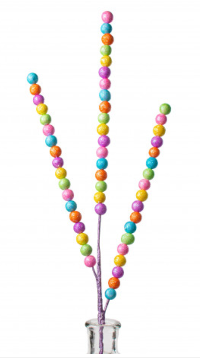 Beaded Glitter Ball Spray: Pastel (25")